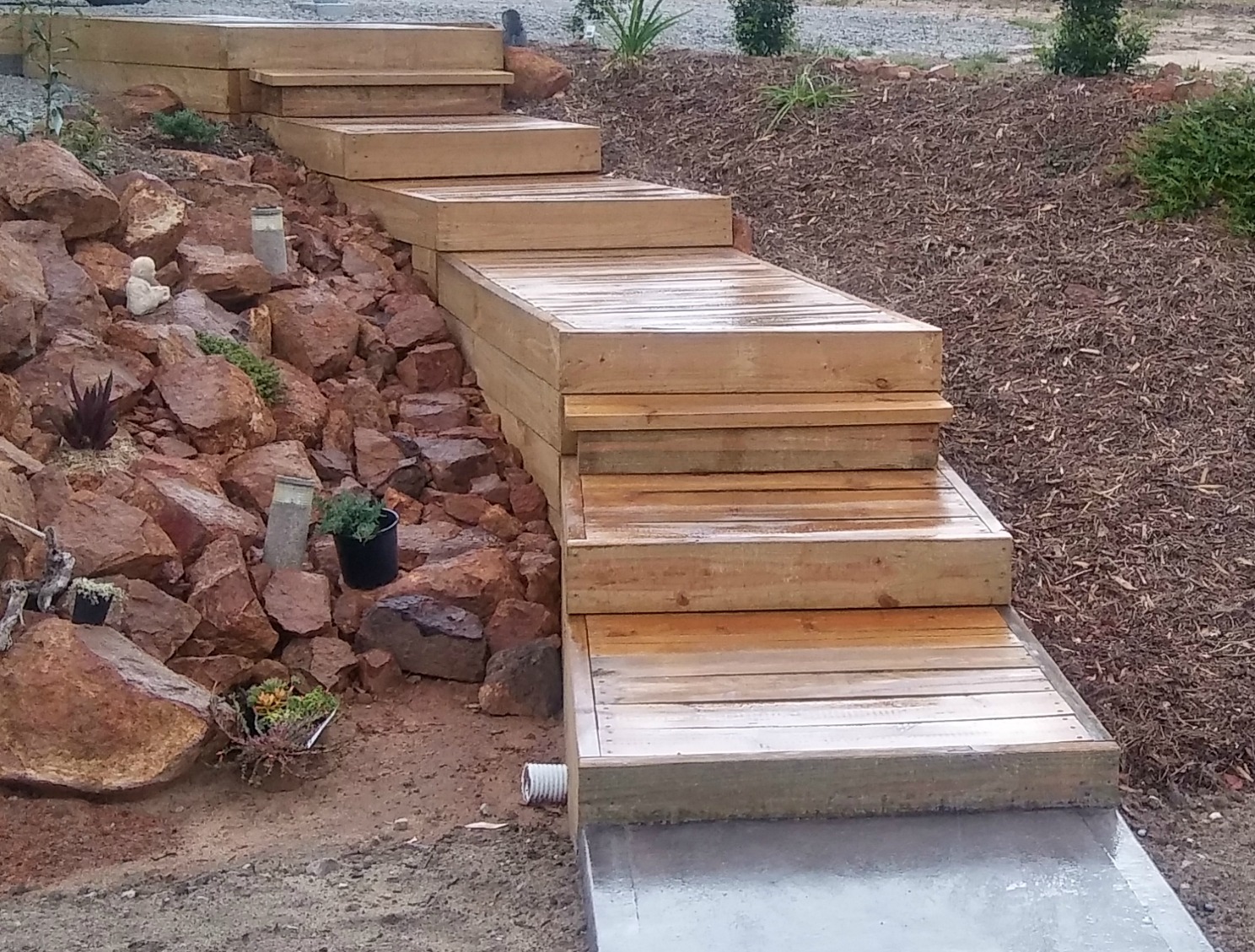 Building a Wood Sleeper Garden Path